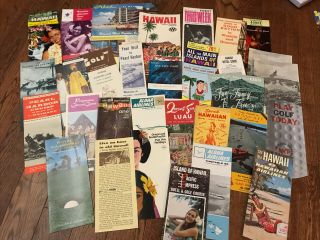 Vintage 60’s Hawaii Travel Tourist Brochure Ephemera