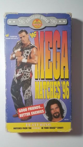 Vintage Wwf Mega Matches 96 Vhs Movie Shawn Michaels Diesel Wrestling