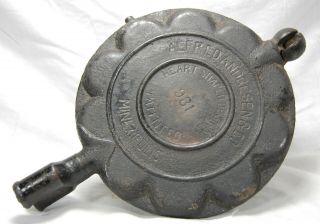 Alfred Andresen & Co.  Vintage Cast Iron Heart Shaped Waffle Maker 981 & 999