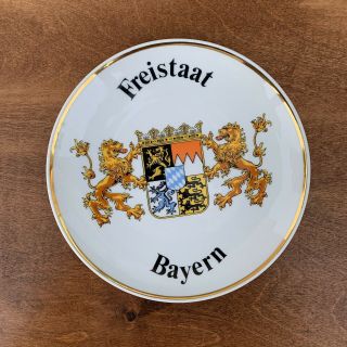 Vintage Freistaat Bayern (state Of Bavaria) Coat Of Arms Collectors Plate