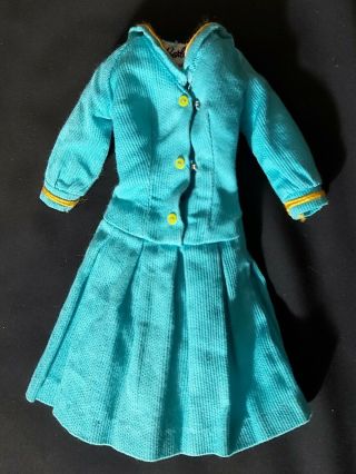 Vintage Barbie See - Worthy 1872 1969 Aqua Sailor Dress