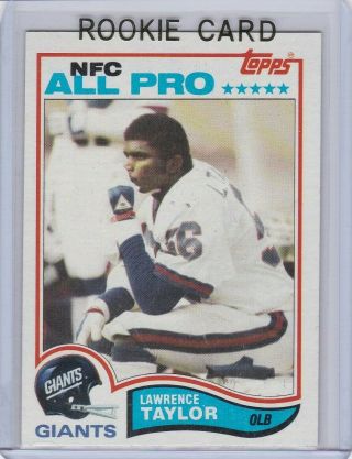 Lawrence Taylor Rookie Card 1982 Topps Vintage $$ Rc Football Ny Giants Sharp