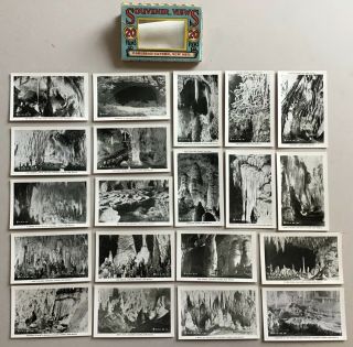 Vintage Carlsbad Cavern Mexico Souvenir Views 20 Cards Jay Leck Set Old