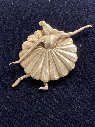 Vtg Margot De Taxco Mexico Sterling Silver Ballet Dancer Ballerina Brooch Pin