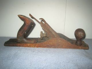 Large 14 Inch Long Vintage Collectible Stanley Wood Hand Plane Usa Made