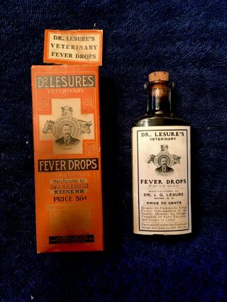 Vintage Veterinary - Dr.  Lesures Fever Drops 1906