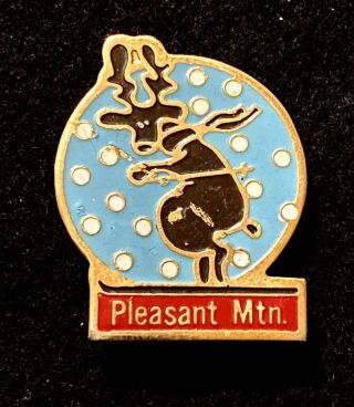 Pleasant Mountain Now Shawnee Peak Skiing Ski Pin Maine Resort Travel Souvenir