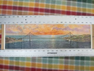 Bardell Print Panorama Of The Golden Gate Bridge San Francisco - 1937