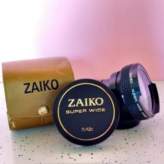 Zaiko Wide Macro Lens 0.  42 Fisheye Vtg Camera Photography Case And Lens