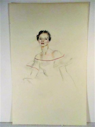 Louise Lemp Pabst,  Wi Artist,  Pabst Brewery Family,  Sketch/study Of A Woman