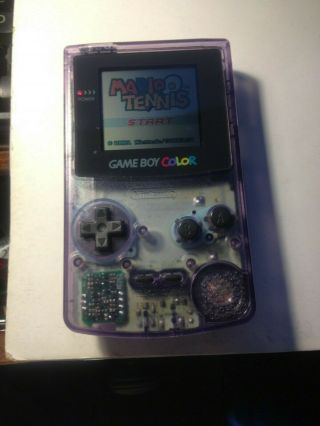 Vintage Nintendo Gameboy Color,  Atomic Purple,  Cgb - 001,  1999,  2 Games
