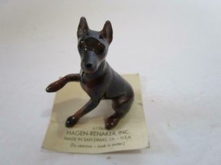Vintage Hagen Renaker Porcealin Doberman Pinscher Miniature Dog Figurine