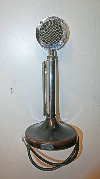 Vintage Astatic D - 104 Ham Radio Microphone W/ 2 - Pin Connector Mod G Base