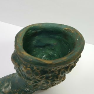 Ceramic Victorian Shoe Boot Planter Vase Green Gold Accents Vintage Pencil Holde 2