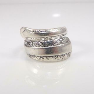Vintage Towle Candlelight Sterling Silver Spoon Wrap Ring Size 5 Lfj3