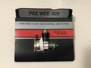 Cox Pee Wee.  020 Model 100 Airplane Engine; Flight & Control Line; Vintage