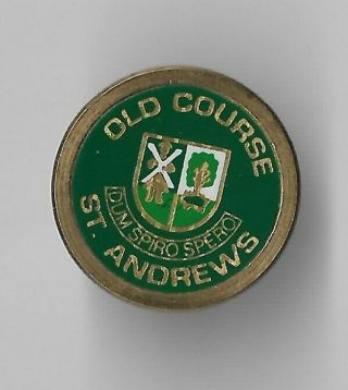 Vintage Metal Ball Marker From The Old Course At St.  Andrews Golf Club,  Scotland