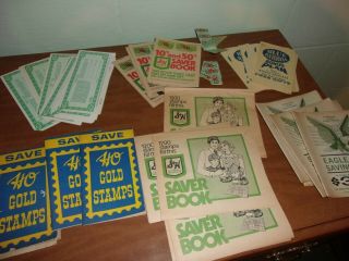 Vintage Trading Stamps And Books Ho Gold,  S & H,  Blue Ribbon,  Eagle