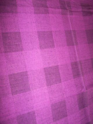 Vintage Cotton Blend Fabric Purple Checks 3 Yds,  6 " X 44 " Wide