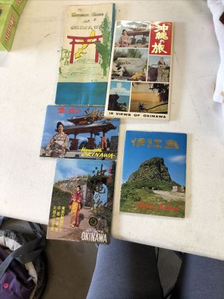 Vintage Colorful Okinawa 48 Postcards And One Motorist Guide
