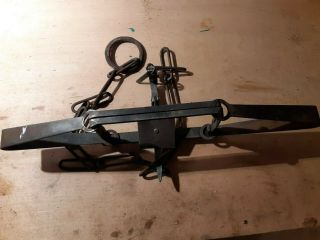 Vintage Steel Trap Room Decor Overall Length 24 " With A 10 " Jaw.