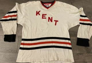 Vtg Kent Prep School Game Worn Durene Hockey Jersey 60s 70s