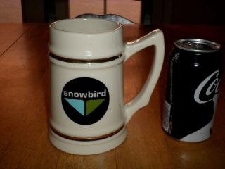 SNOWBIRD - SKI RESORT & SALT LAKE,  UTAH COMMUNITY,  [3 - D] Ceramic Beer Mug / Stein 3