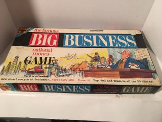 Vintage Transogram The Famous Big Business National Money Board Game Complete