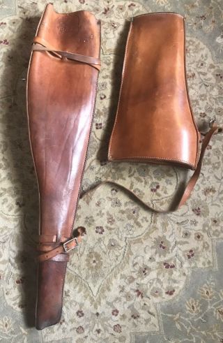Waseca Mn Herters Leather Saddle Rifle Scabbard Truck Western Horse Vintage
