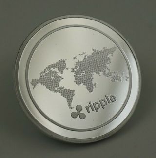 Xrp Ripple Cryptocurrency Virtual Currency Silver Plated Coin | Bitcoin