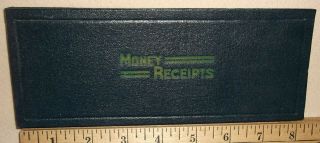 Vtg Moneys Receipt Book With Stubs Faux Leather