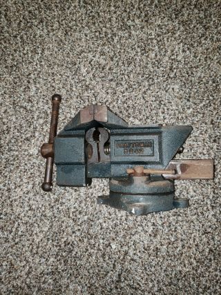 Vintage Craftsman 5242 Bench Vise 3 - 1/2 " Inch Jaws W/ Swivel Base