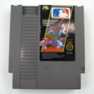 Major League Baseball (great Shape) Vintage Nintendo Nes Video Game 8 Bit 8c