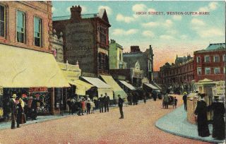 Somerset Weston Mare High Street Vintage Postcard 31.  1