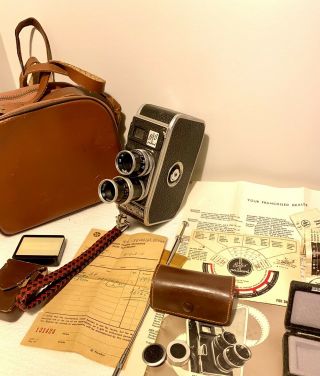 Vintage Bolex Paillard B8 8mm Movie Camera W/ Kern Lens & Case -