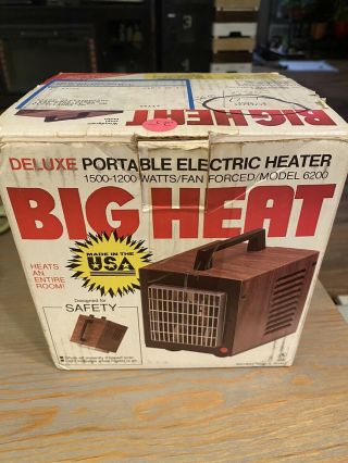 Vintage Big Heat Space Heater - Model 6200 - - 1500/1200 Watt 2