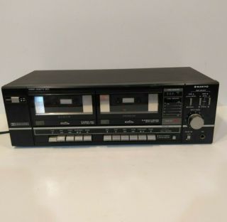 Vintage Sanyo Rd W660 Dual Stereo Cassette Deck Dolby Playback & Record Japan