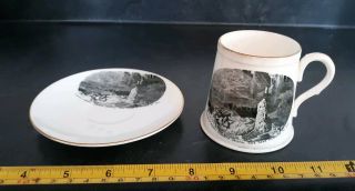 ☆vt Deadwood Sd Fine Bone China " Tower Of Babel " Mammoth Crystal Cv Saucer/cup