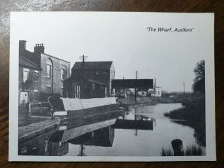Audlem,  Cheshire.  Vintage Postcard.  Barge