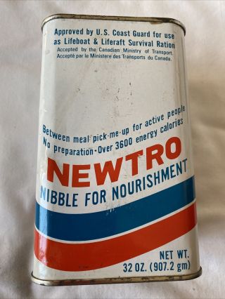 1986 Life Raft Survival Ration: Newtro - - Nibble For Nourishment Vintage Mre