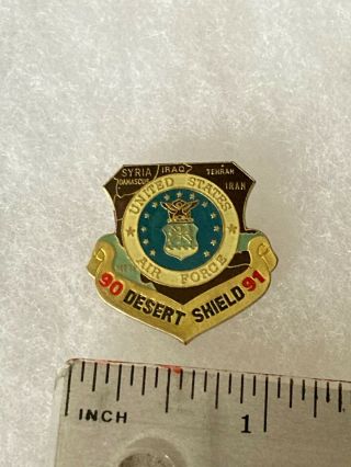 Vintage Us Air Force Usaf Desert Shield 1990 1991 Lapel Pin