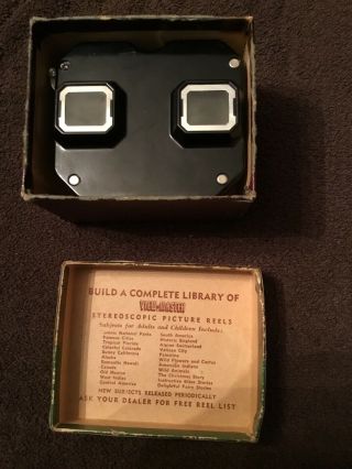 Vintage Sawyers View - Master Stereoscope Viewer With Box