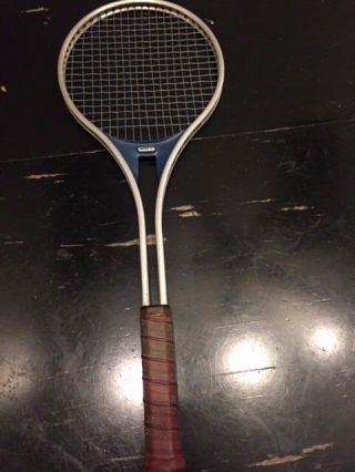 Vintage Head Mark Iv Tennis Racket With Leather Grip And Cover.