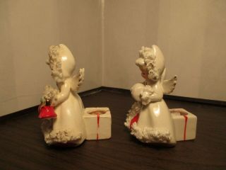 Vintage CHRISTMAS Taper Candle Holders Angels - Holt Howard - 1958 - ' 60 - JAPAN 2