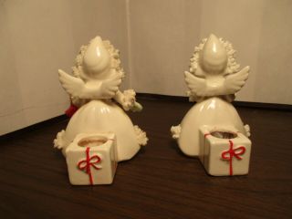 Vintage CHRISTMAS Taper Candle Holders Angels - Holt Howard - 1958 - ' 60 - JAPAN 3