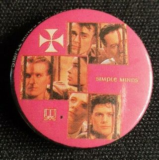 Simple Minds Vintage Button Badge Post Punk Wave Synth Pop Art Rock Jim Kerr