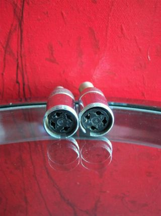 Two Vintage 4 Pin Female Amphenol Microphone Cable Connectors Shure 545 545s 1