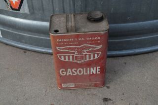 Vintage Eagle 1 Gallon Metal Gas Can Gasoline Fuel - Usa - No 1001