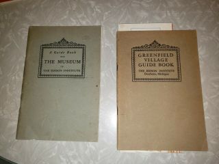 1949 Greenfield Village Henry Ford Museum Guide Books (2) Dearborn Michigan
