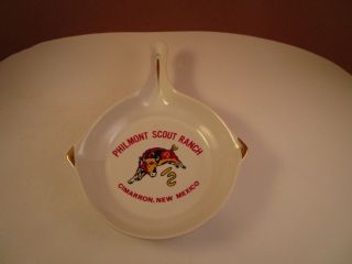 Vintage Philmont Boy Scout Ranch Cimarron Nm Mexico Souvenir Ceramic Pan